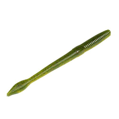 Bull Worm Soft Plastic Lure - 10" Body Length, Watermelon Red Flake, Per 6