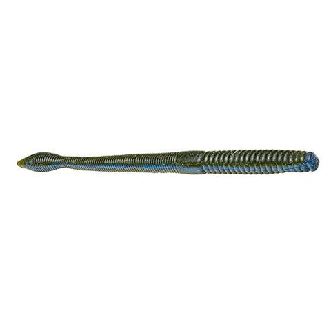 Bull Worm Soft Plastic Lure - 8" Body Length, Blue Craw, Per 6