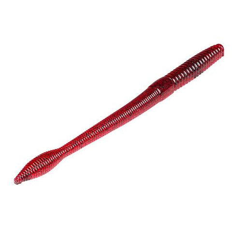 Bull Worm Soft Plastic Lure - 8" Body Length, Red Bug, Per 6