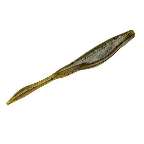 Swim'n Caffeine Shad Soft Bait Lure - 5" Body Length, Green Pumpkin, Per 8