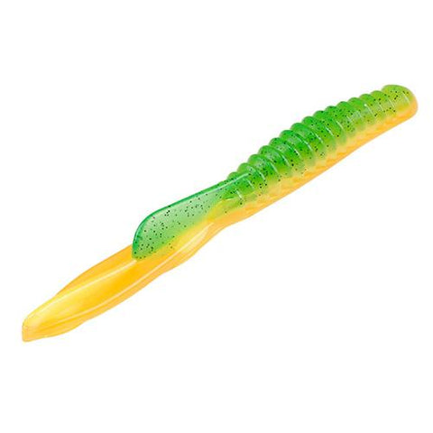 KVD Drop Shot Half Shell Soft Lure - 3 1-2" Body Length, Fire Tiger, Per 9