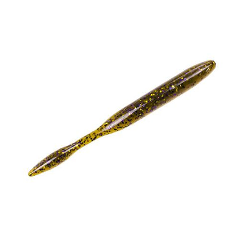 KVD Magnum Dream Shot Soft Lure -  5" Body Length, Green Pumpkin Purple and Gold, Per 8