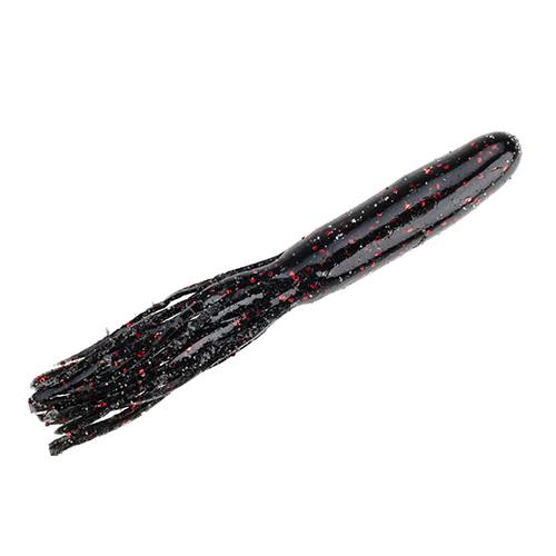 Denny Brauer&rsquo;s Flip-N-Tube Soft Lure - 4 1-2" Body Length, Black Neon, Per 8