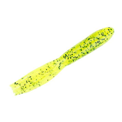 Denny Brauer&rsquo;s Flip-N-Tube Soft Lure - 4 1-2" Body Length, Chartreuse Pepper, Per 8