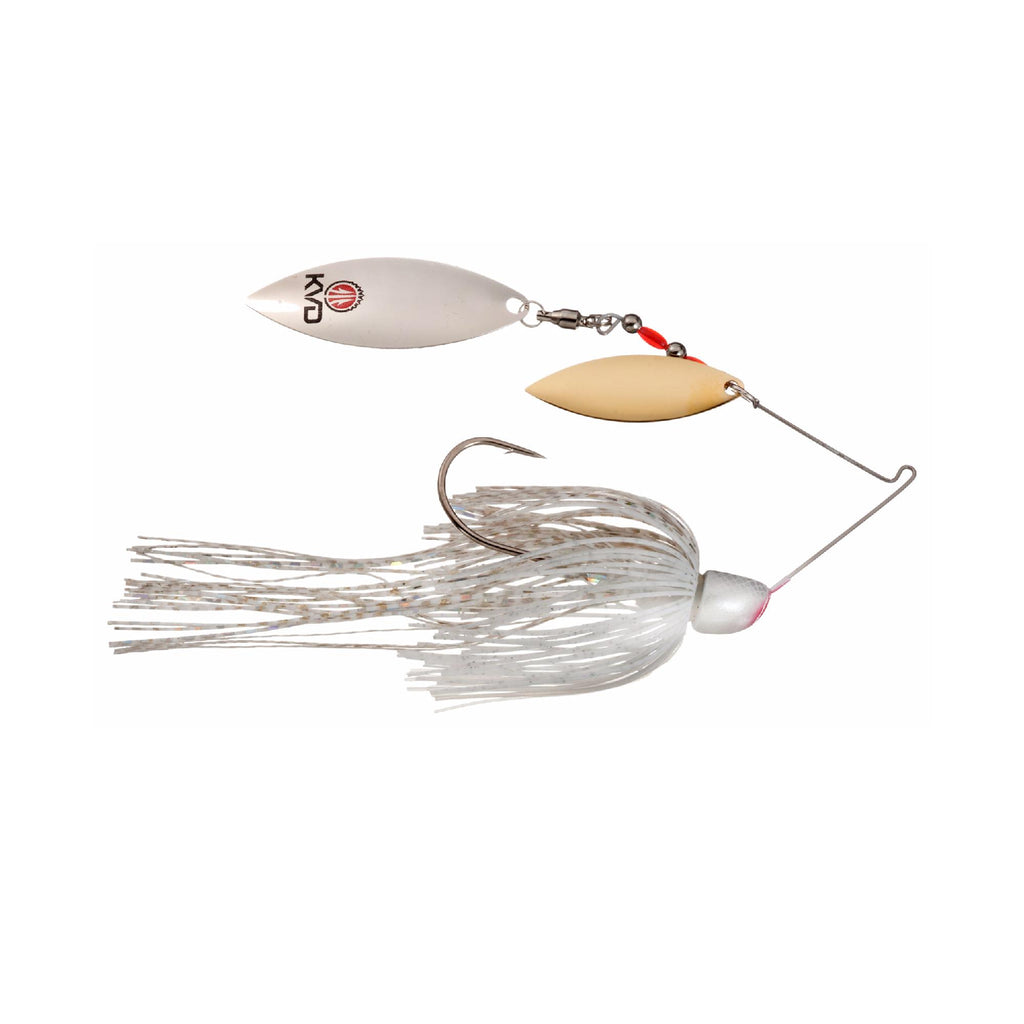 KVD Finesse Spinnerbait Lure - 5-0 Hook, 1-2 oz, Super White, Per 1