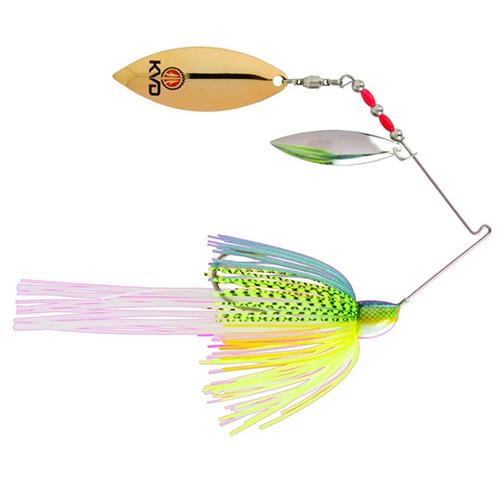 KVD Finesse Spinnerbait Lure - 5-0 Hook, 1-2 oz, Chartreuse Sexy Shad, Per 1