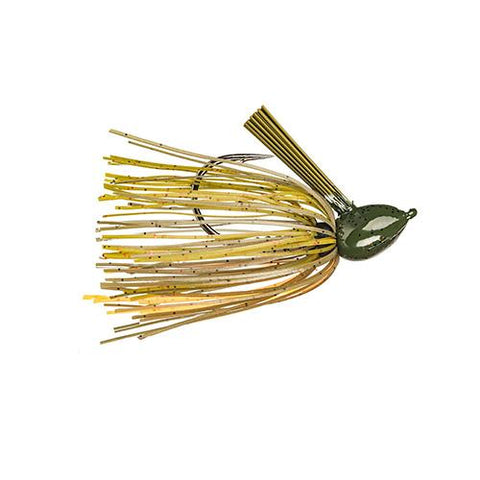 Hack Attack Fluoro Flipping Jig - 5-0 Hook, 1-2 oz, Bama Craw, Per 1