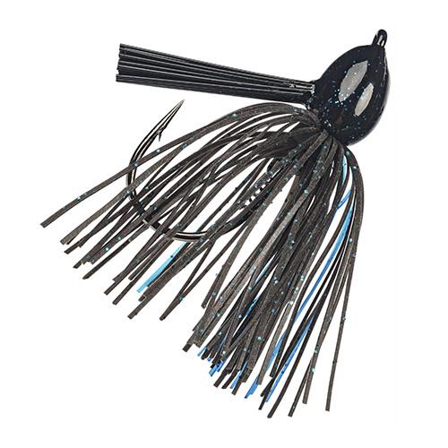 Hack Attack Fluoro Flipping Jig - 5-0 Hook, 1-2 oz, Black-Blue, Per 1