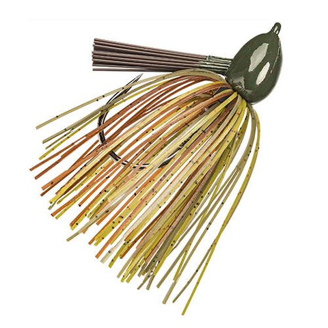 Hack Attack Fluoro Flipping Jig - 5-0 Hook, 1-2 oz, Green Pumpkin Craw, Per 1