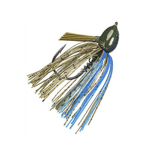 Hack Attack Fluoro Flipping Jig - 5-0 Hook, 1-2 oz, Okeechbee Craw, Per 1