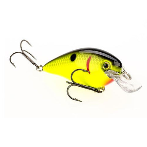 KVD Square Bill Hard Lure - Model 1.5, 1 1-2" Body Length, 3'-5' Depth, Black Back Chartreuse, Per 1