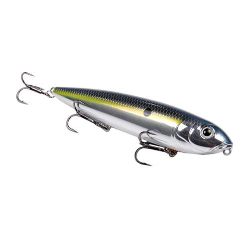 KVD Sexy Dawg Topwater Hard Bait Lure - 4 1-2" Body Length, 3-4 oz, Chrome Sexy Shad, Per 1