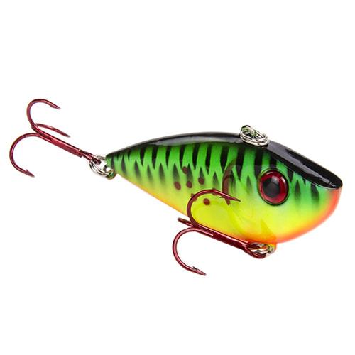 Red Eyed Shad 1-2 oz Hard Lipless Crankbait Lure - 3 1-4" Length. 8' Depth, Two Number 6 Treble Hooks, Bleeding Fire Tiger, Per 1