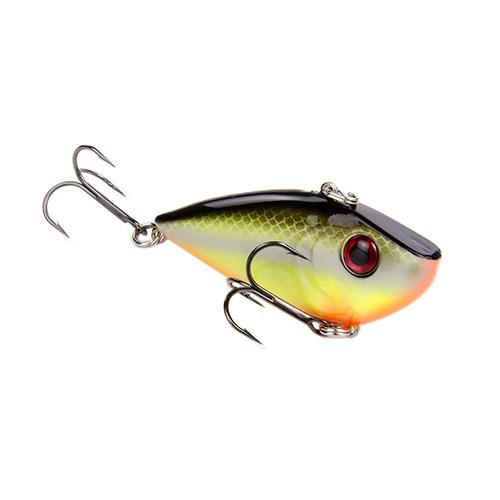 Red Eyed Shad 1-2 oz Hard Lipless Crankbait Lure - 3 1-4" Length. 8' Depth, Two Number 6 Treble Hooks, Chartreuse Baitfish, Per 1