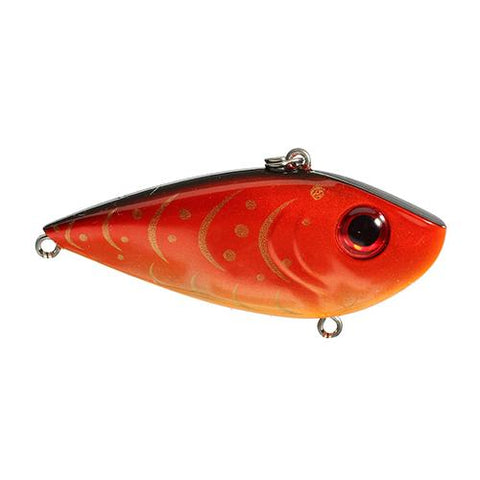 Red Eyed Shad 1-2 oz Hard Lipless Crankbait Lure - 3 1-4" Length. 8' Depth, Two Number 6 Treble Hooks, Sam Rayburn Red Craw, Per 1