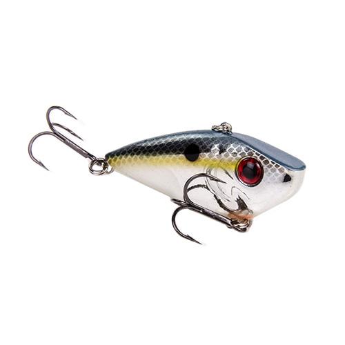 Red Eyed Shad 1-2 oz Hard Lipless Crankbait Lure - 3 1-4" Length. 8' Depth, Two Number 6 Treble Hooks, Chrome Sexy Shad, Per 1