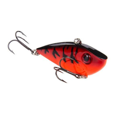 Red Eyed Shad 1-4 oz Hard Lipless Crankbait Lure - 2" Length. Variable Depth, Two Number 6 Treble Hooks, Orange Craw, Per 1