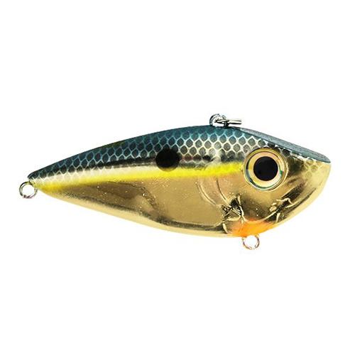 Red Eyed Shad 3-4 oz Hard Lipless Crankbait Lure - 3" Body Length, Variable Depth, 2 No 6 Treble Hooks, Gold Sexy Shad, Per 1