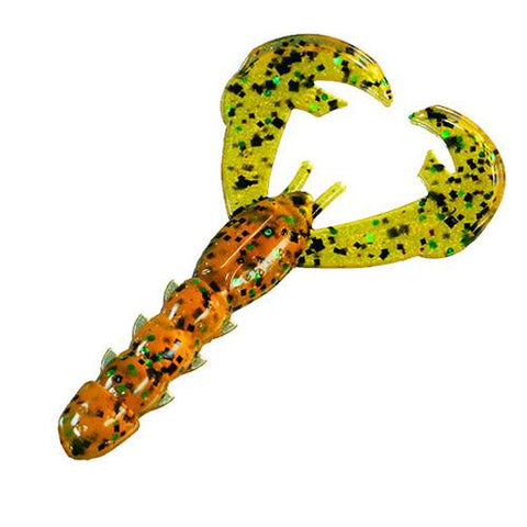 Rage Tail Soft Rage Baby Craw Lure - 3" Body Length, Amber Green Back, Per 9