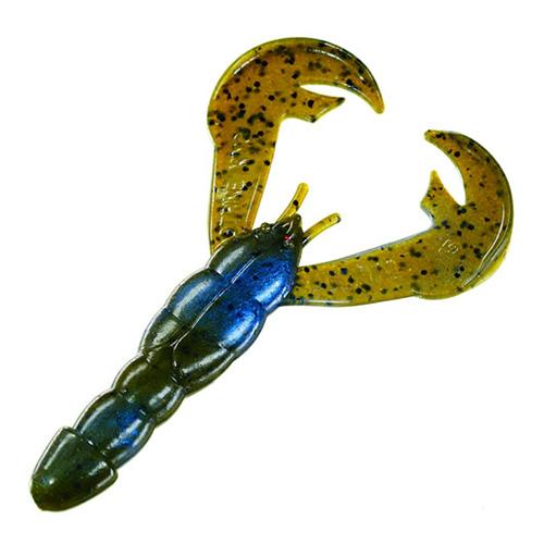 Rage Tail Craw Soft Lure - 4" Body Length, Blue Craw, Per 7