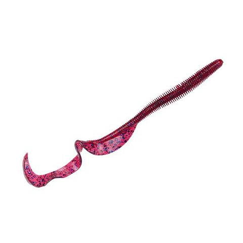 Rage Recon Worm Soft Lure - 8" Body Length, Plum, Per 7