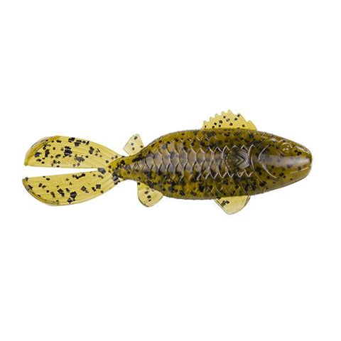 Rage Shellcracker Soft Lure - 3 3-4" Bodt Length, Green Pumpkin, Per 6