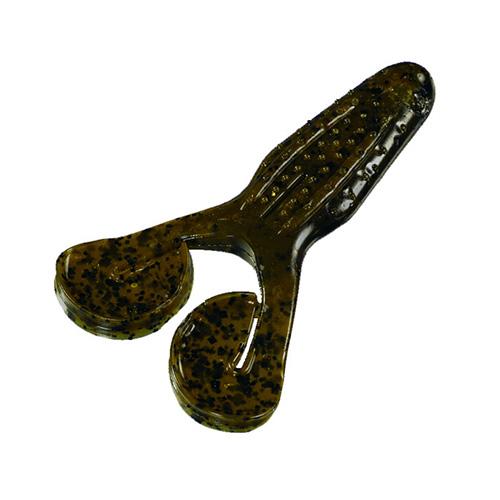 Rage Toad Soft Bait Lure - 4" Body Length, Green Pumpkin, Per 5