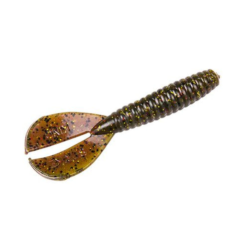 Rage Twin Tail Menace Grub Soft Bait Lure - 4" Body Length, Falcon Lake Craw, Per 8