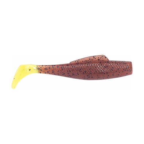 Redfish Magic Glass Minnow Soft Bait - 4" Body Length, Pumpkin Chartreuse Tail, Per 5