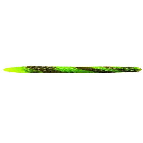 Shim-E-Stick Soft Bait Lure - 5" Body Length, Pumpkin Chartreuse Swirl, Per 8