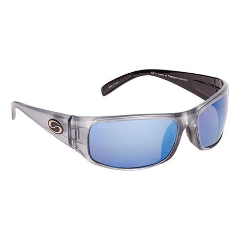 S11 Optics Sunglasses - Okeechobee Style, Two Tone Frame, Multi Layer White Blue Mirror-Gray Base Lens