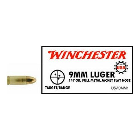 9mm Luger - USA, 147 Grains, Full Metal Jacket, Per 50