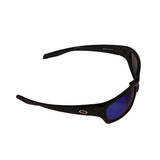 SK Plus Cypress Sunglasses - Shiny Black-Black Rubber Frame, Multi Layer Blue Mirror Gray Base Lens