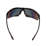 SK PLus Waffle Sunglasses - Matte Black Frame, Multi Layer Red Mirror Gray Base Lens