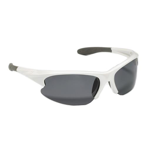 SKL Sunglasses, White Ice Style, Shiny White Frame, Gray Lens