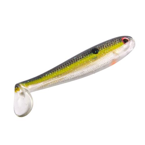 Shadalicious Soft Bait Lure - 3 1-2" Body Length, Clear Sexy Shad, Per 6