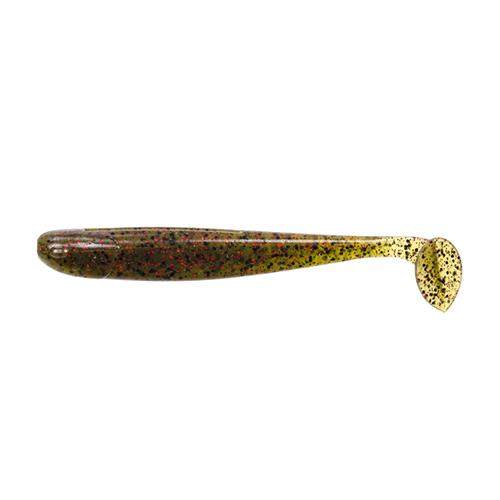 KVD Swim-N-Shiner Soft Bait Lure - 4" Body Length, Watermelon Red Flake, Per 6