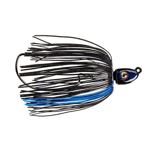 Swinging Swim Jig - 1-4 oz, 4-0 Hook, Black-Blue, Per 1