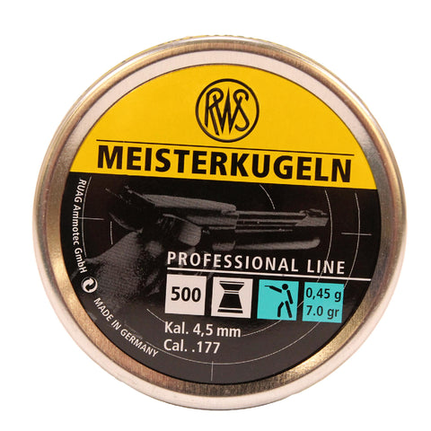 RWS Meisterkugeln Pistol Pellets - .177 Caliber, 7 Grains, Per 500