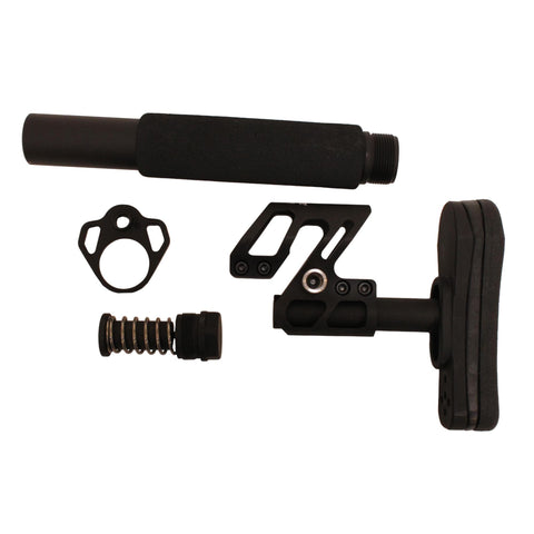 Zulu Adjustable Stock with Pad Pistol Buffer Tube, Black