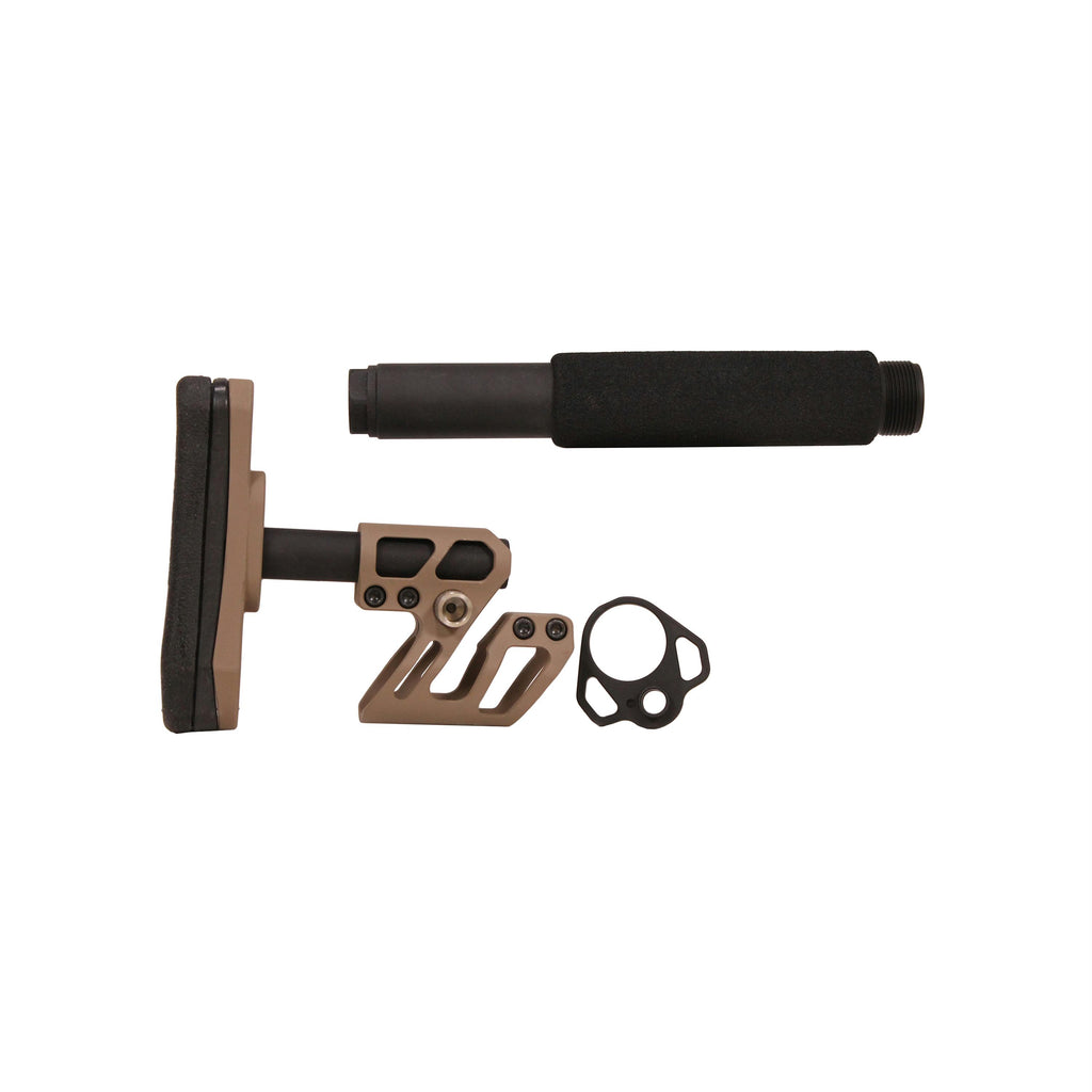 Zulu Adjustable Stock with Pad Pistol Buffer Tube - Flat Dark Earth