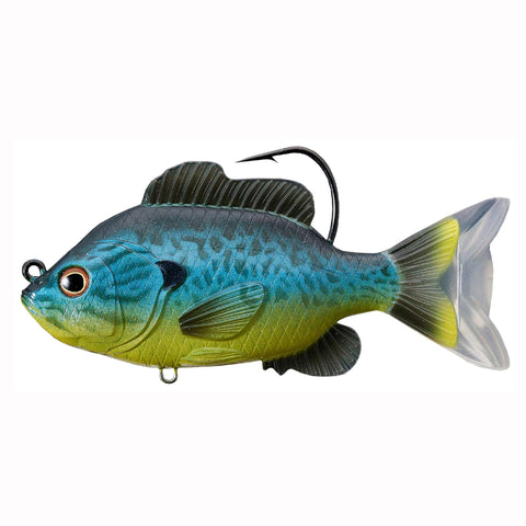 Sunfish Swimbait - Freshwater, 5" Length, 1 1-3 oz, 1'-8' Depth, Blue-Yellow Pumpkinseed, Per 1