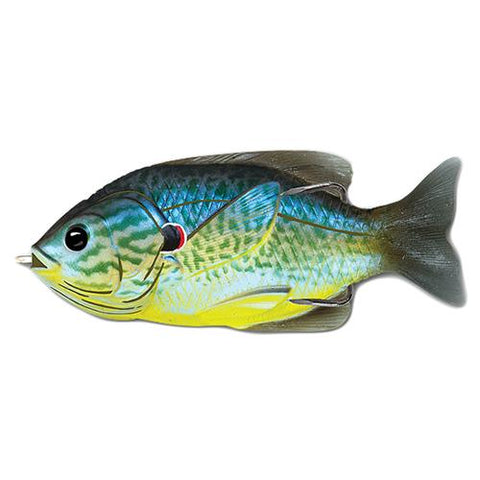 Sunfish Hollow Body - Freshwater, 4" Length, 3-4 oz, Topwater Depth, Blue-Yellow Pumpkinseed, Per 1