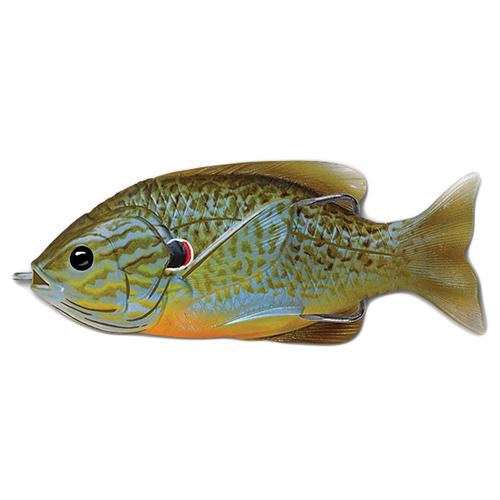 Sunfish Hollow Body - Freshwater, 4" Length, 3-4 oz, Topwater Depth, Natural-BluePumpkinseed, Per 1