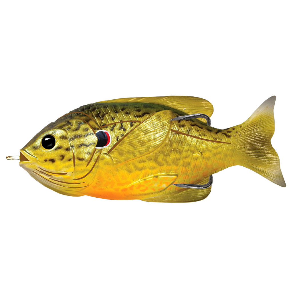 Sunfish Hollow Body - Freshwater, 4" Length, 3-4 oz, Topwater Depth, Green-Bronze Pumpkinseed, Per 1