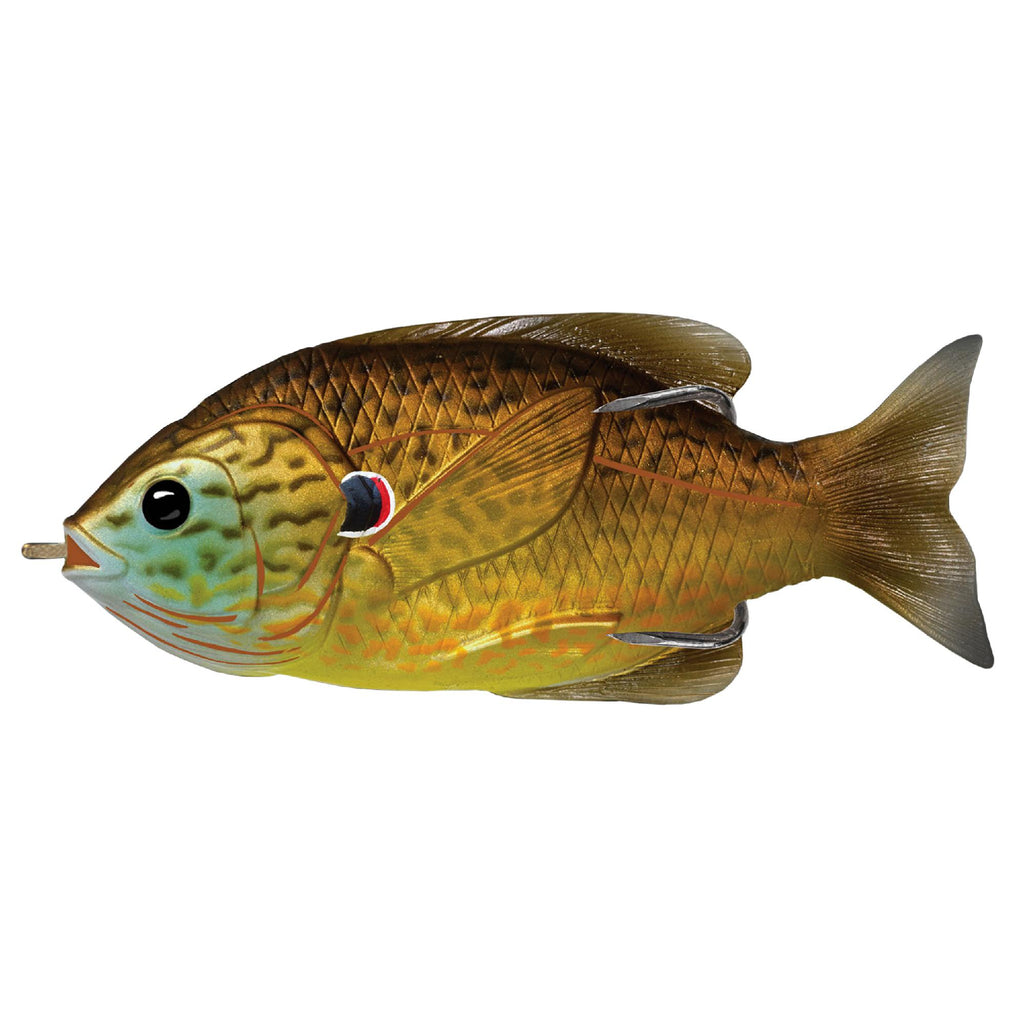 Sunfish Hollow Body - Freshwater, 4" Length, 3-4 oz, Topwater Depth, Copper Pumpkinseed, Per 1