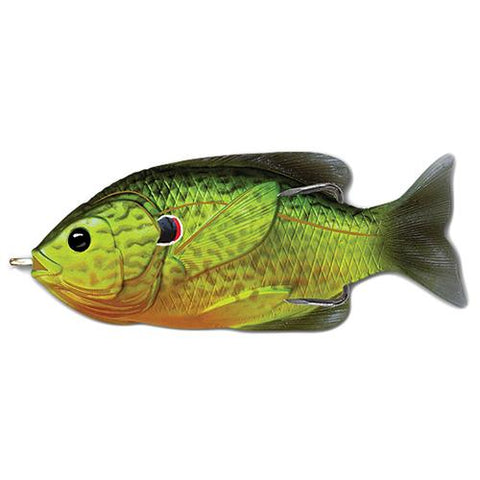 Sunfish Hollow Body - Freshwater, 4" Length, 3-4 oz, Topwater Depth, Florescent Pumpkinseed, Per 1