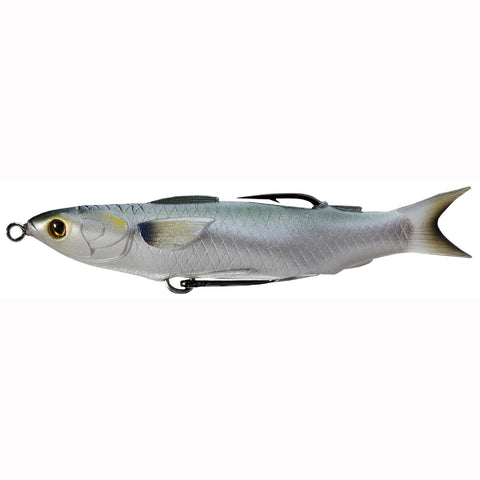 Mullet Hollow Body Lure - Saltwater, 3 3-4" Length, 3-8 oz, Surface Depth, Silver, Per 1