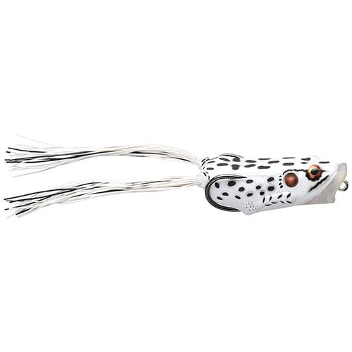 Frog Body Hollow Body Popper Bait - Freshwater, 2" Length, 3-8 oz Weight, Albino-White, Per 1