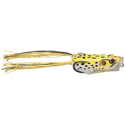 Frog Body Hollow Body Popper Bait - Freshwater, 2" Length, 3-8 oz Weight, Yellow-Black, Per 1